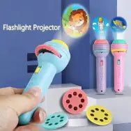 Baby Projector Torch Flashlight Children Early Education Toy (3 Cards)